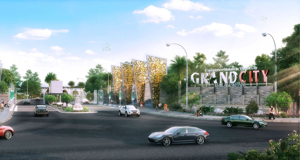 Gerbang depan Grand City Balikpapan