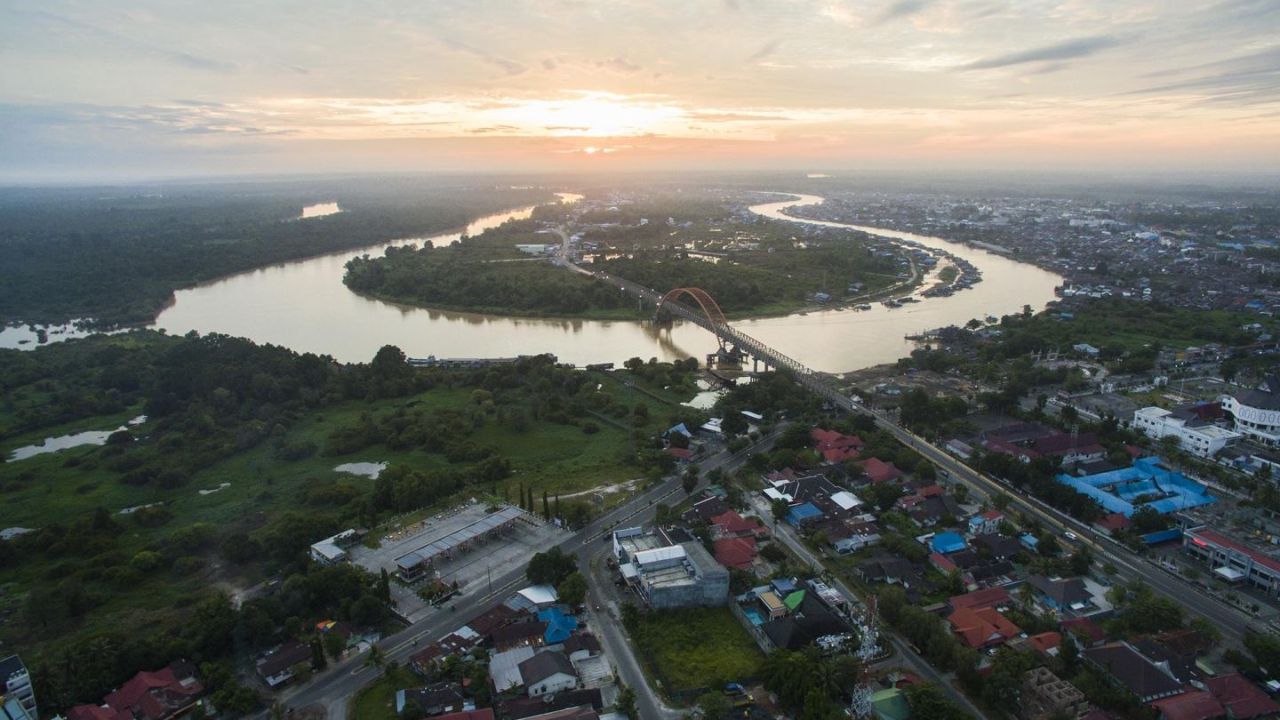 Pemandangan Palangkaraya dari ketinggian